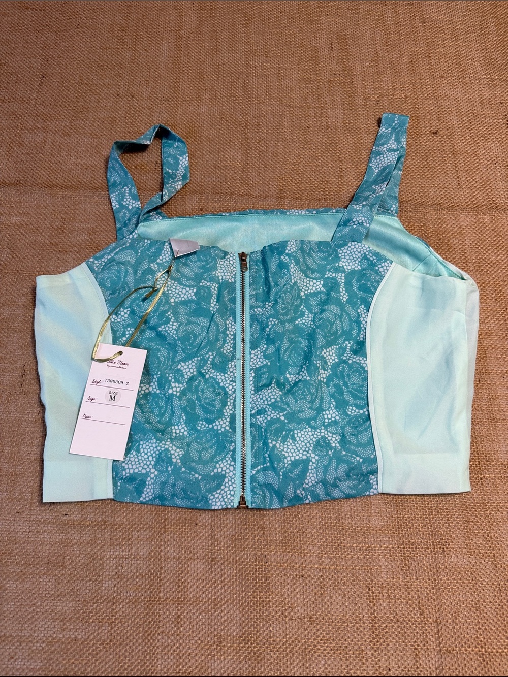 Alice Moon Aqua & Teal Lace Tank Top - Picture 4 of 4
